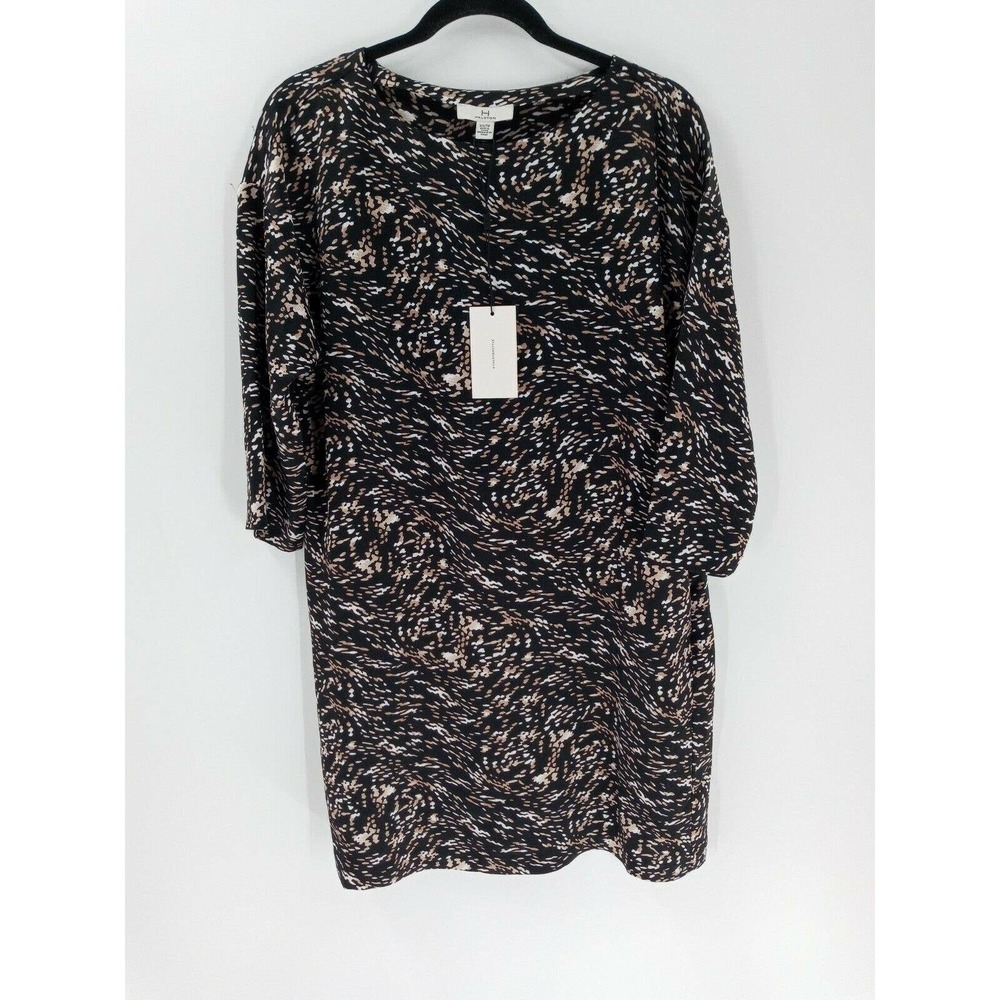 Women's H Halston 3/4 Sleeve Shift With Pockets Dress Size XS NEW
